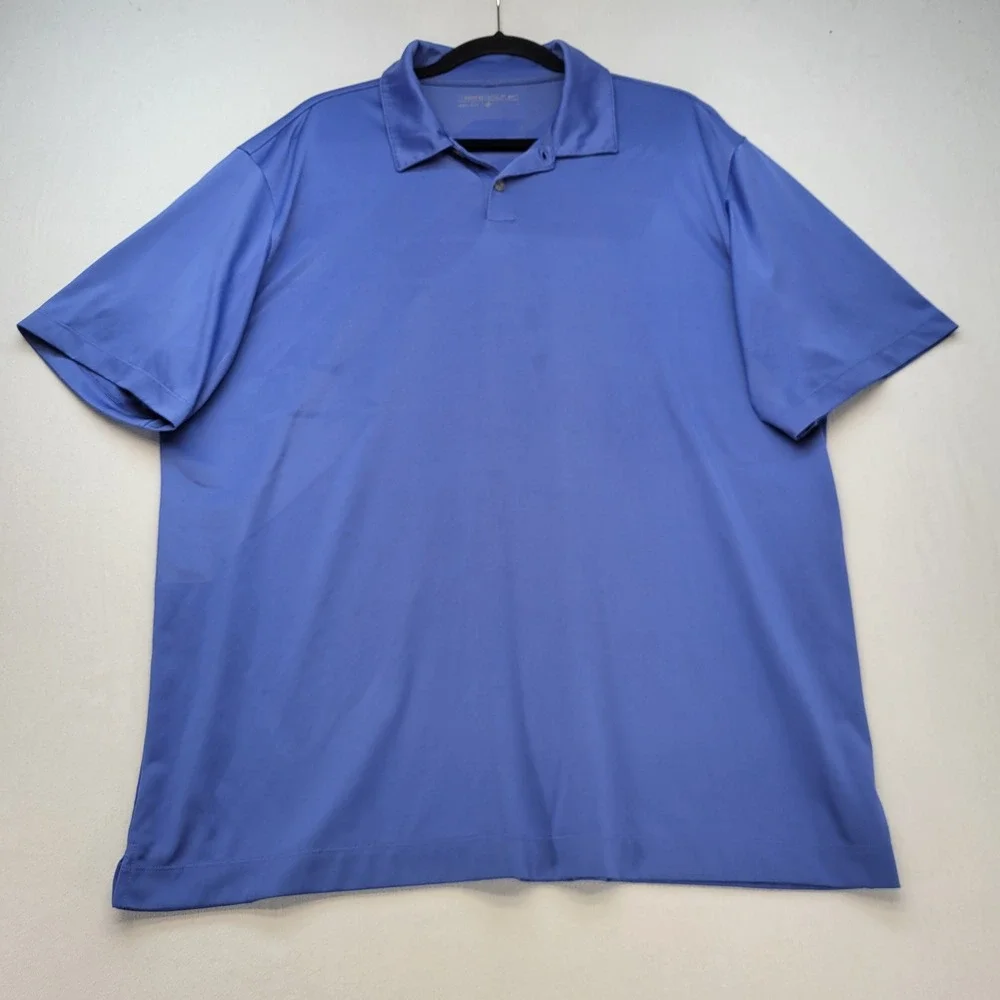 Nike Golf Polo Shirt Mens XL Blue Dri-FIT Short Sleeve Athletic‎ Preppy